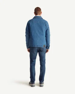 Doudoune surchemise Dark denim jeans Travail Worker JOTT x DENHAM