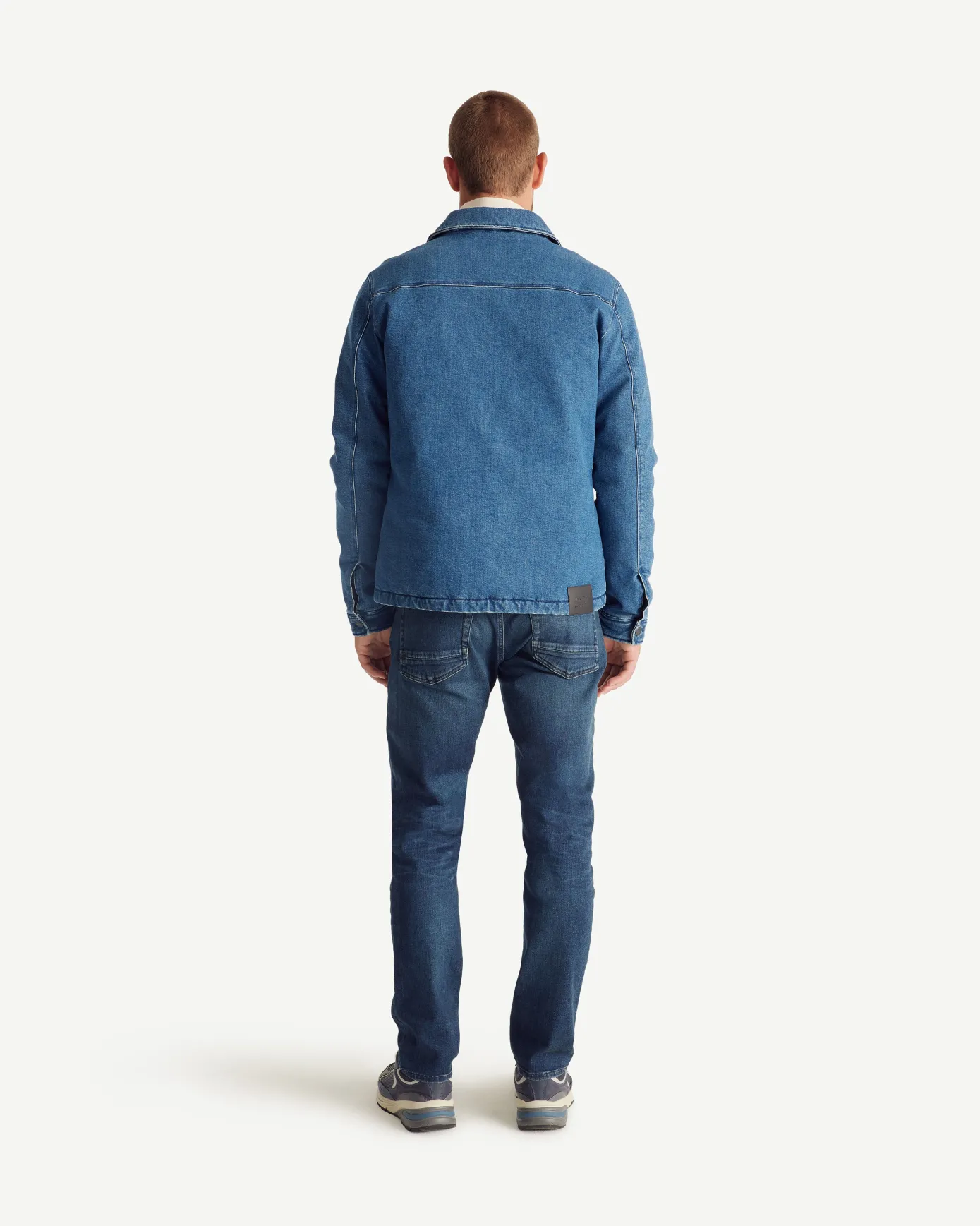 Doudoune surchemise Dark denim jeans Travail Worker JOTT x DENHAM
