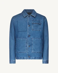 Doudoune surchemise Dark denim jeans Travail Worker JOTT x DENHAM