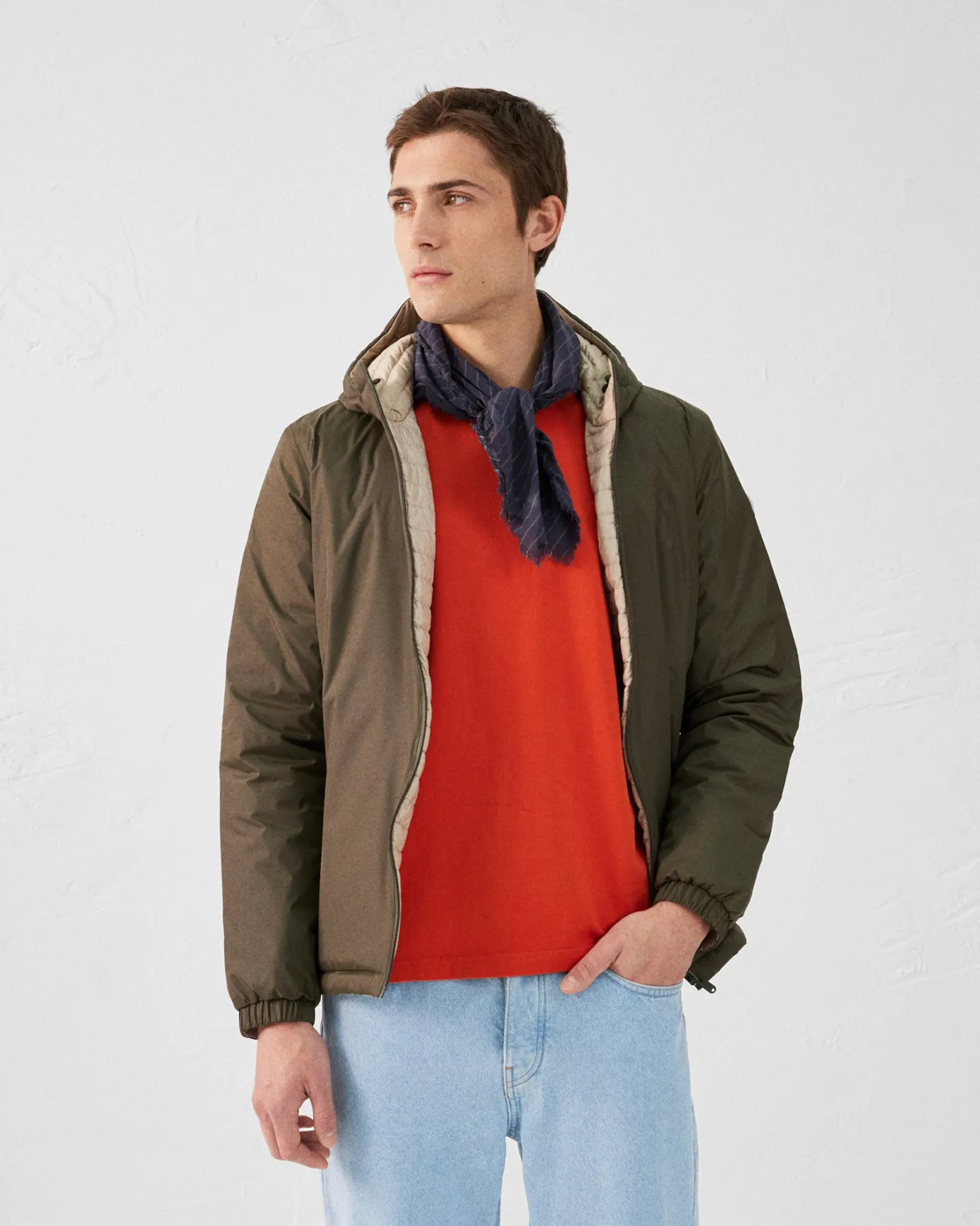 Doudoune ultralégère réversibles Army/Beige Chicago 2.0