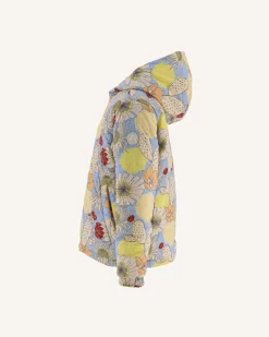 Doudoune Ultralight réversible à capuche Ecru/Bohemian bleu enfant Rosso