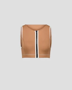 Haut de maillot de bain en néoprène Fauve Jennie top