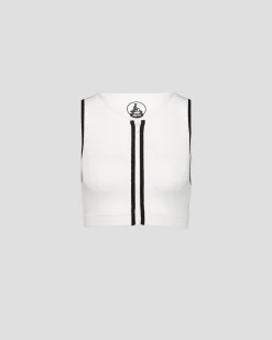 Haut de maillot de bain en néoprène Blanc Jisoo top