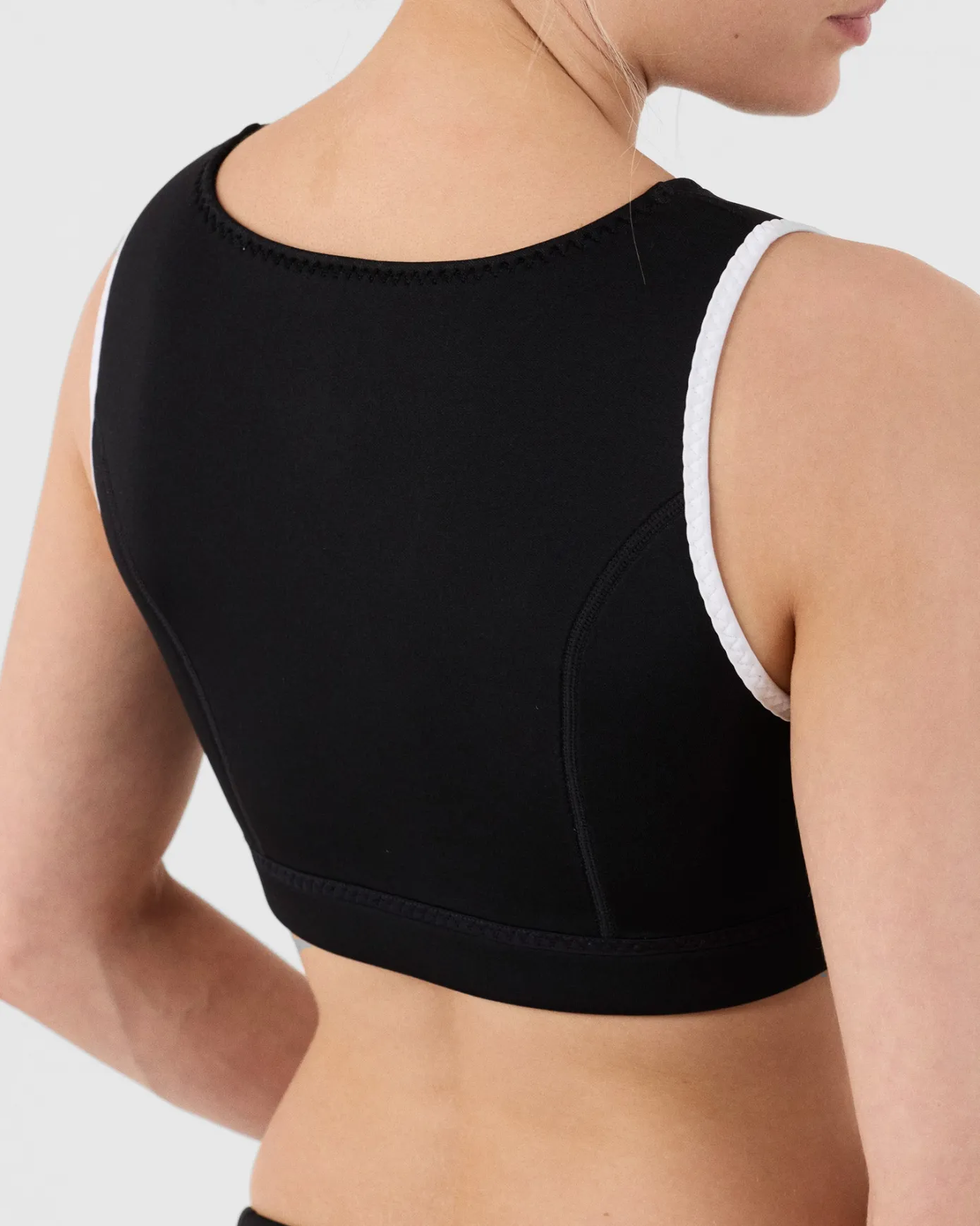 Haut de maillot de bain en néoprène Noir Jisoo top