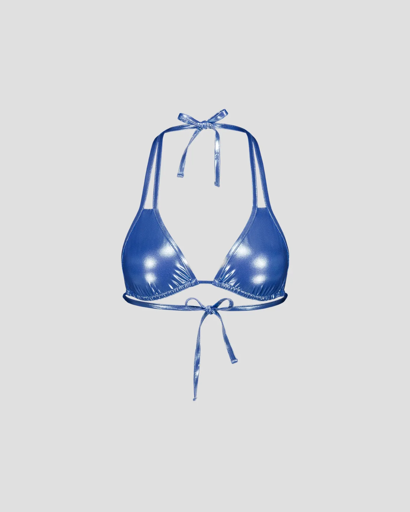 Haut de maillot de bain triangle Bleu mystique Assia top