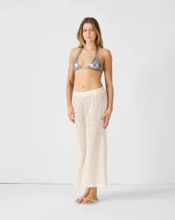 Haut de maillot de bain triangle Argent Assia top