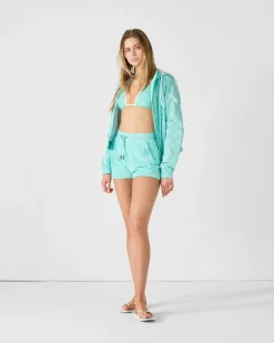 Haut de maillot de bain triangle Mono lagon Maddie monogram top