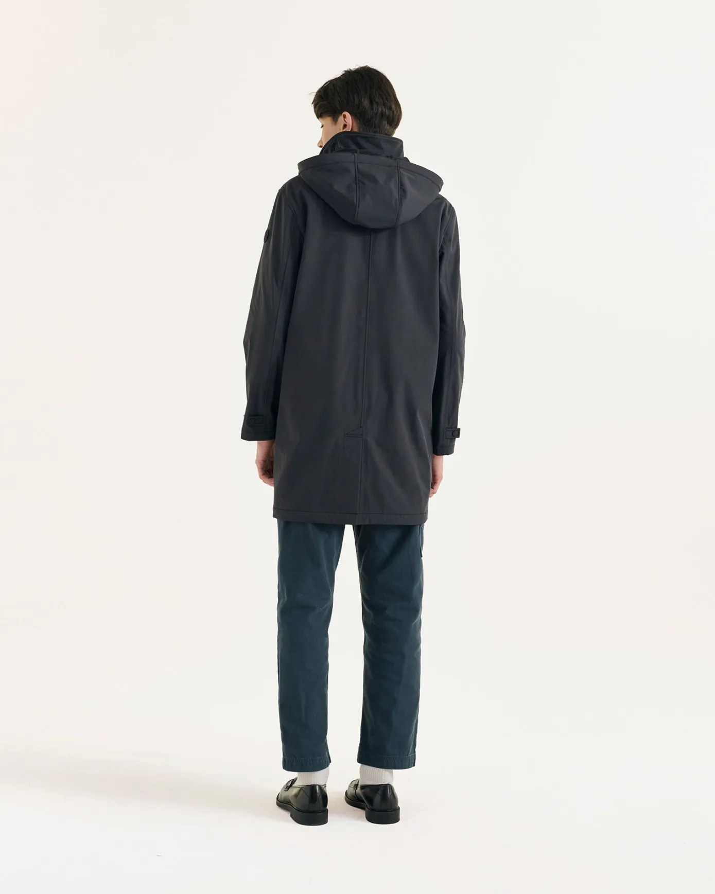 Imperméable à capuche amovible Noir Athenes 2.0