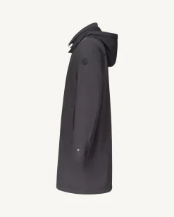 Imperméable à capuche amovible Noir Athenes 2.0