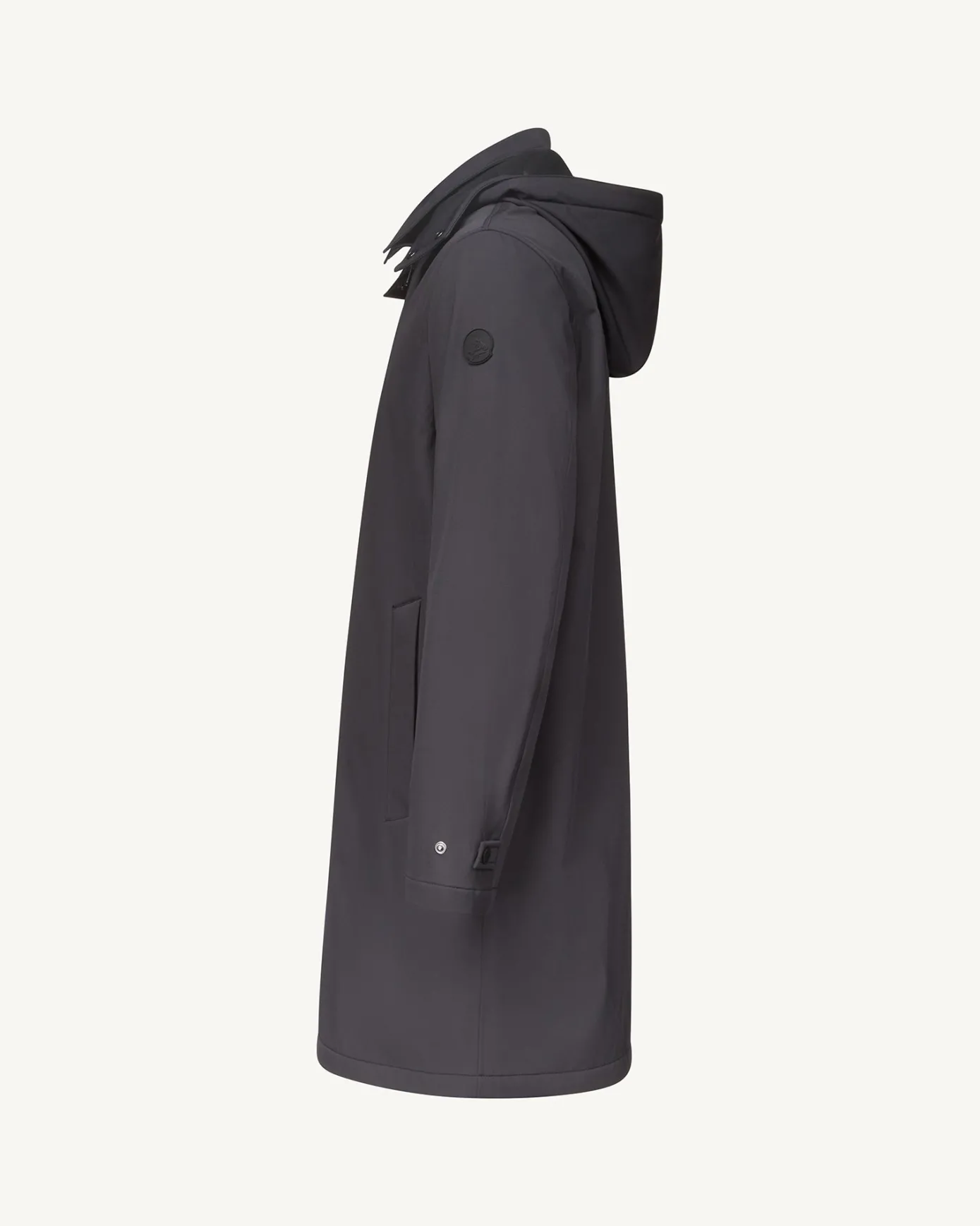 Imperméable à capuche amovible Noir Athenes 2.0