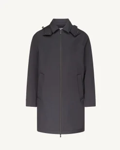 Imperméable à capuche amovible Noir Athenes 2.0