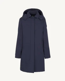 Imperméable à capuche amovible Marine Corinthe