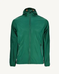 Imperméable à capuche paquetable Vert foncé Manille