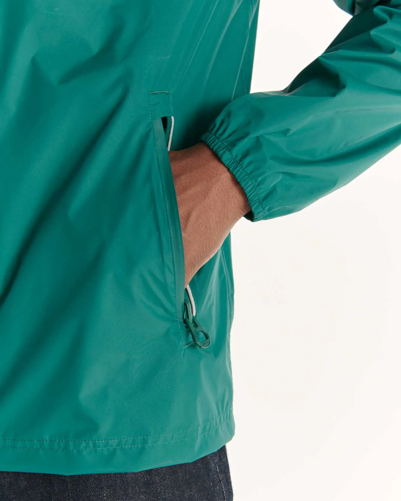 Imperméable à capuche paquetable Vert foncé Manille