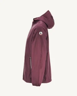 Imperméable à capuche paquetable Aubergine Manille
