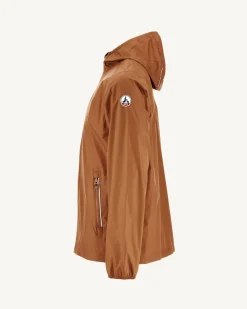 Imperméable à capuche paquetable Caramel Manille