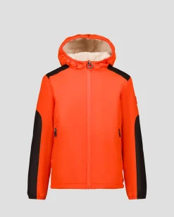 Imperméable enfant à capuche sherpa Rouge feu Lag sherpa