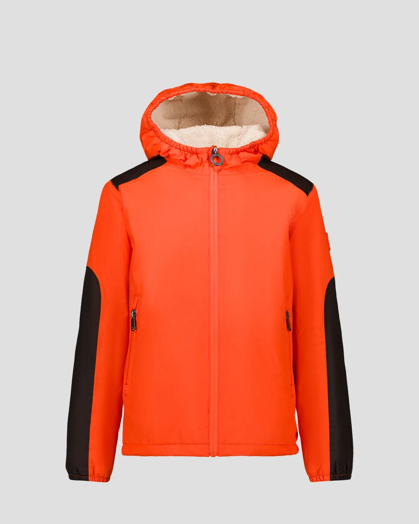 Imperméable enfant à capuche sherpa Rouge feu Lag sherpa