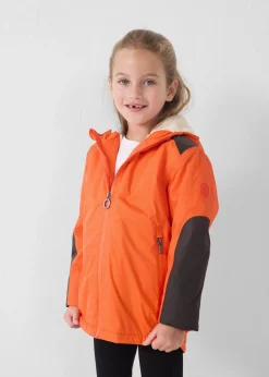 Imperméable enfant à capuche sherpa Rouge feu Lag sherpa