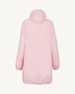 Imperméable long à capuche Rose pêche Glendale