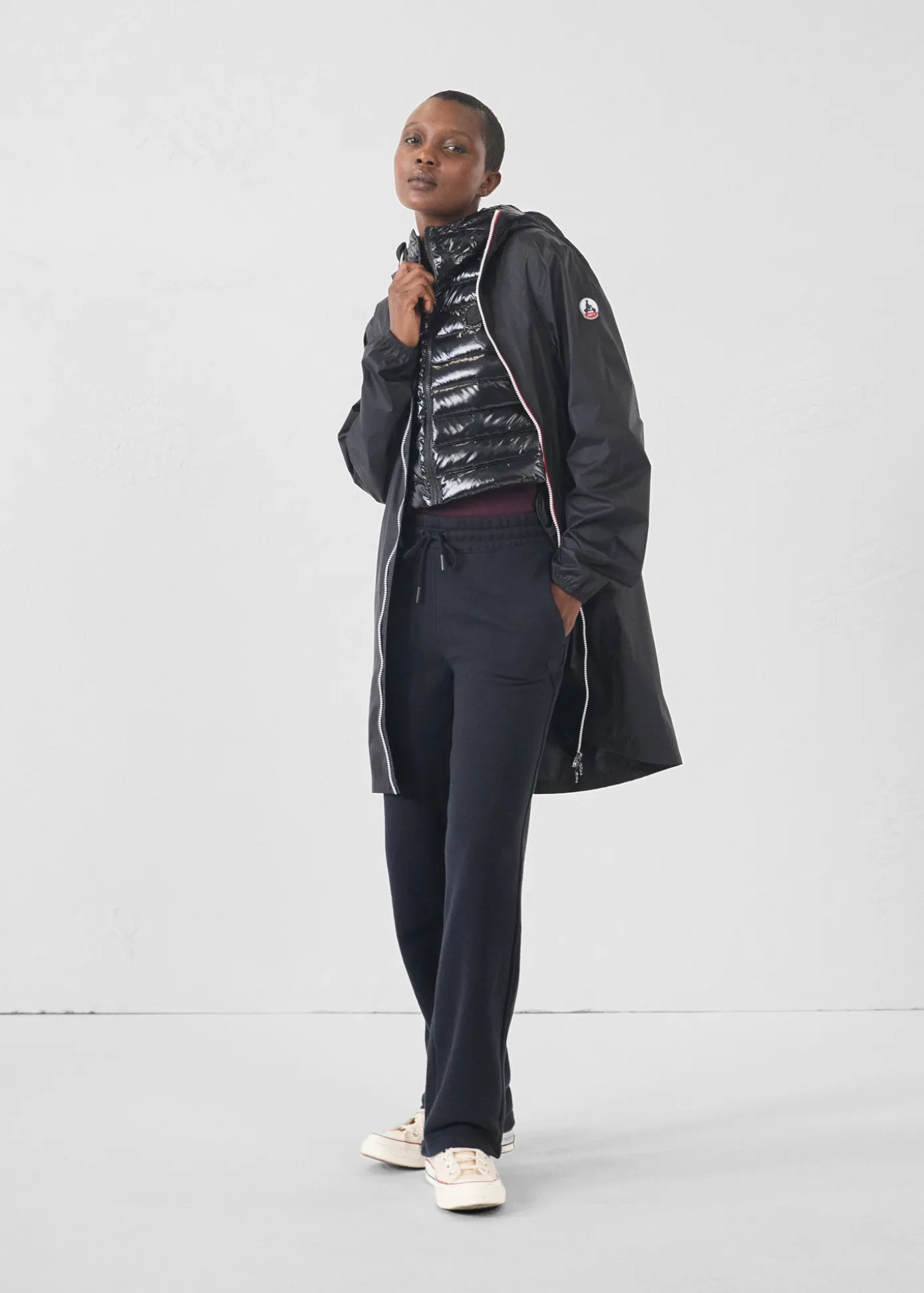 Imperméable long Noir Skye
