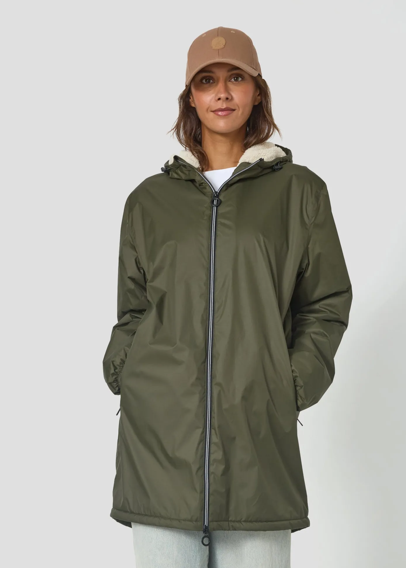 Imperméable Mixte doublé Army foncé Glen sherpa