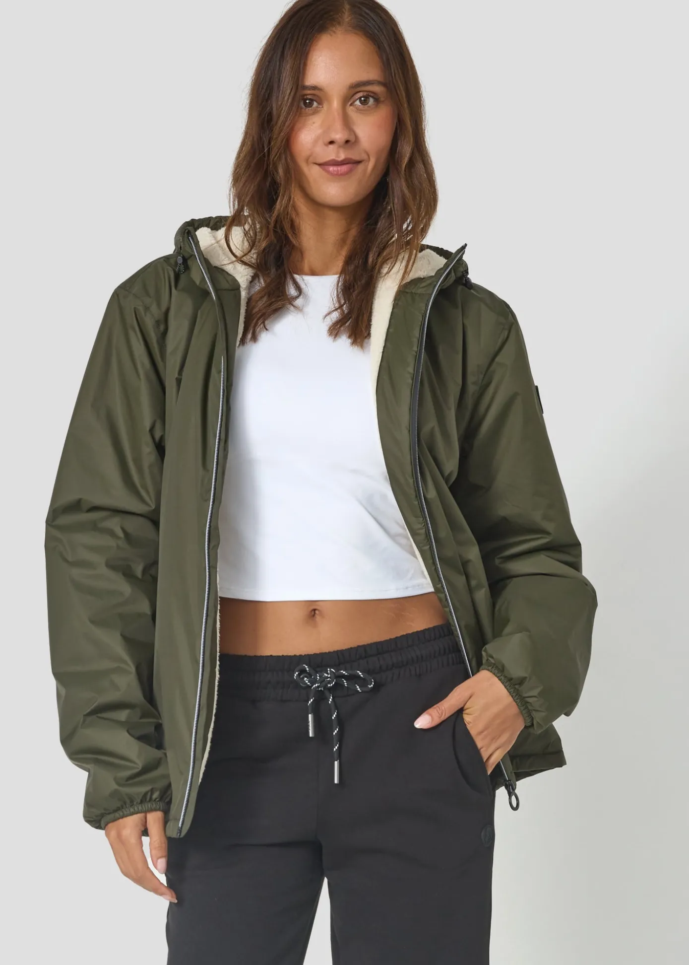 Imperméable Mixte doublé Army foncé Glaic sherpa