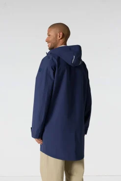 Imperméable mixte mi-long Marine Zerti
