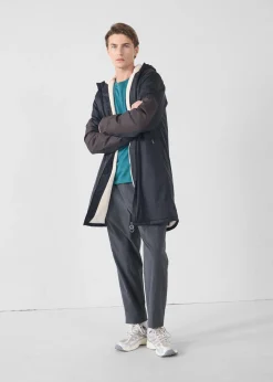 Imperméable sherpa long Noir Hallin sherpa
