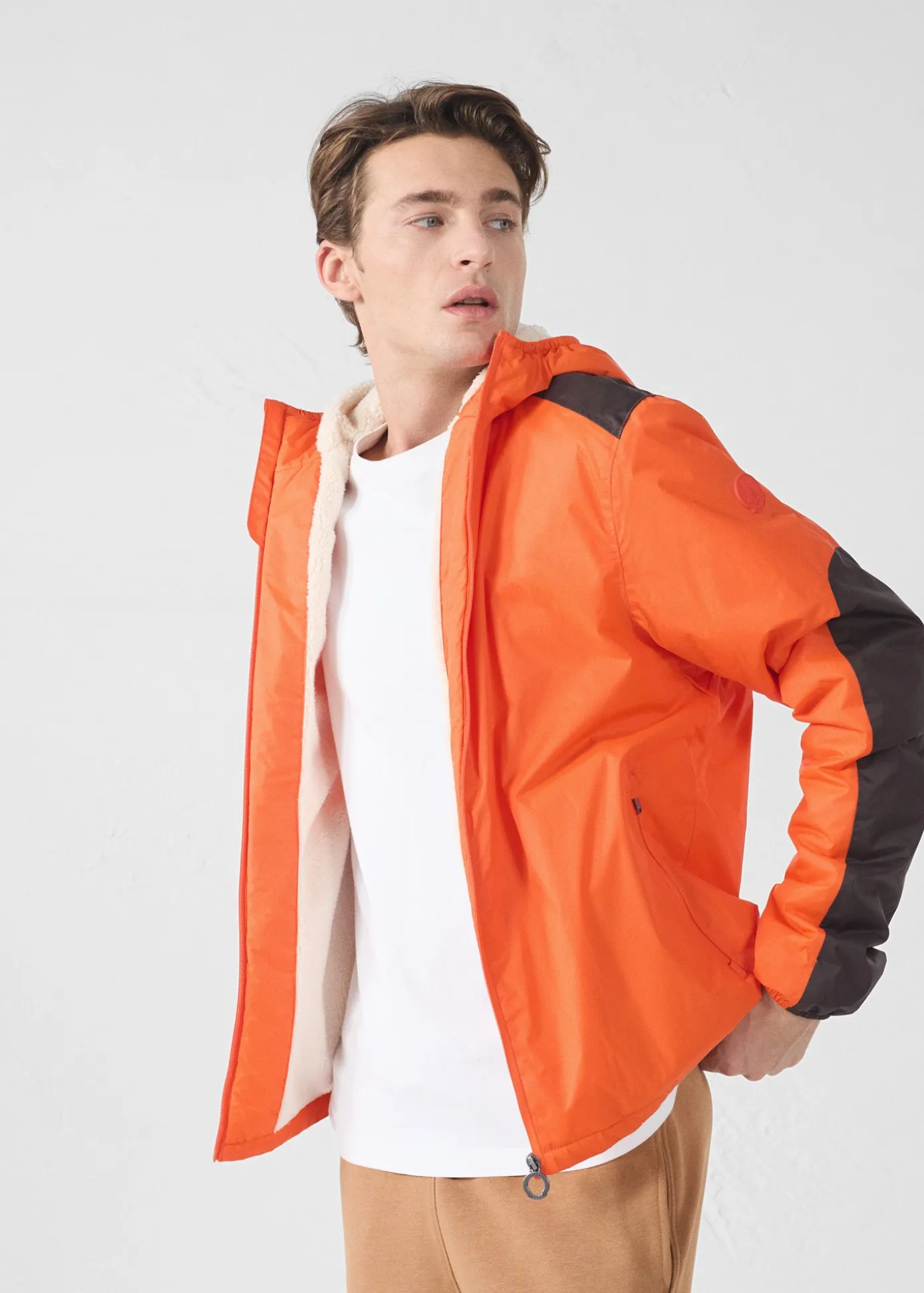 Imperméable sherpa Rouge feu Dippen sherpa