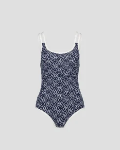 Maillot de bain femme Mono marine Mary monogram