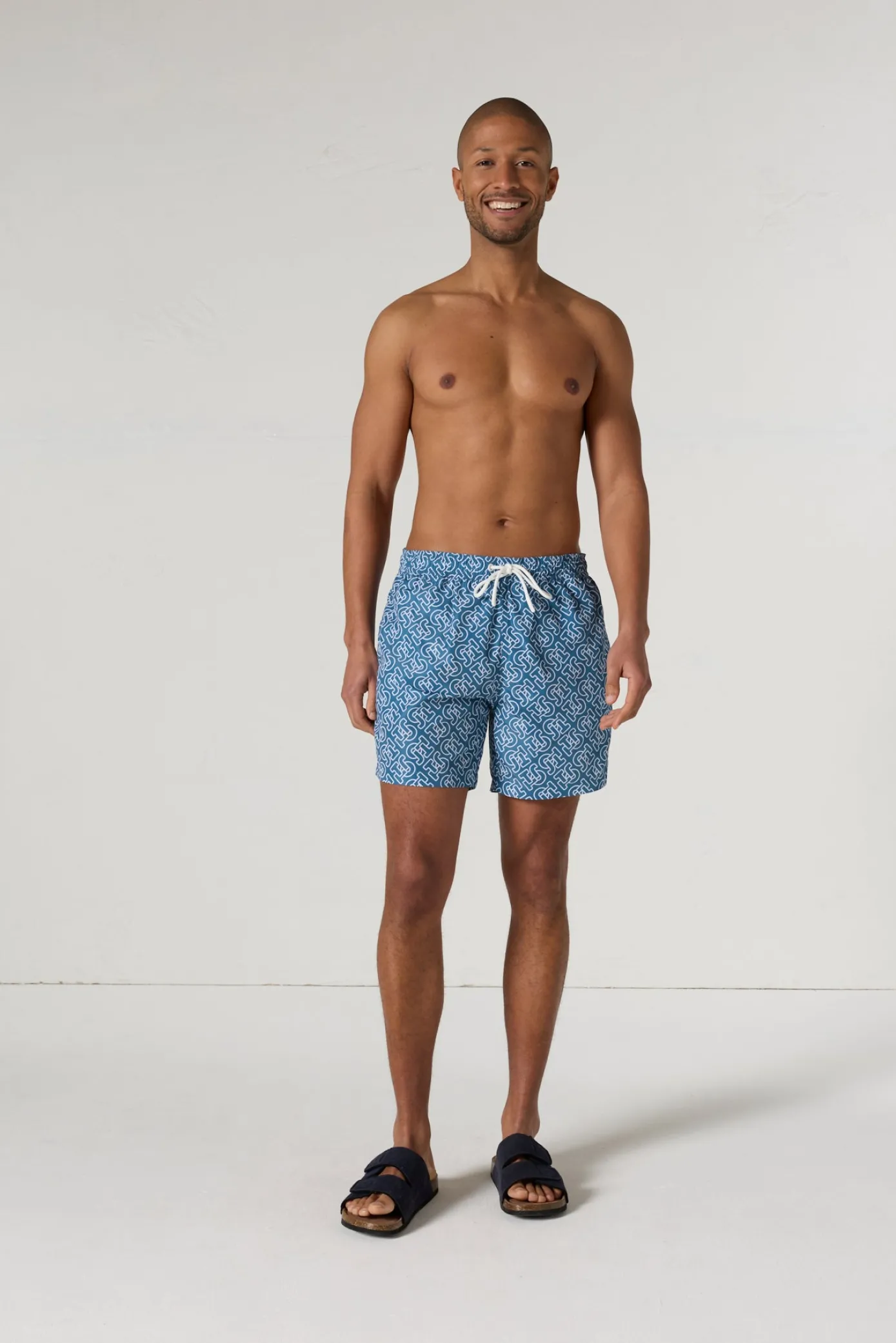 Maillot de bain Mono bleu jeans Ian monogram