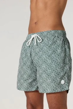 Maillot de bain Mono vert sauge Ian monogram