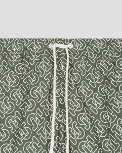 Maillot de bain Mono vert sauge Ian monogram