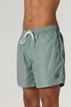 Maillot de bain Vert sauge rayé Ian stripe