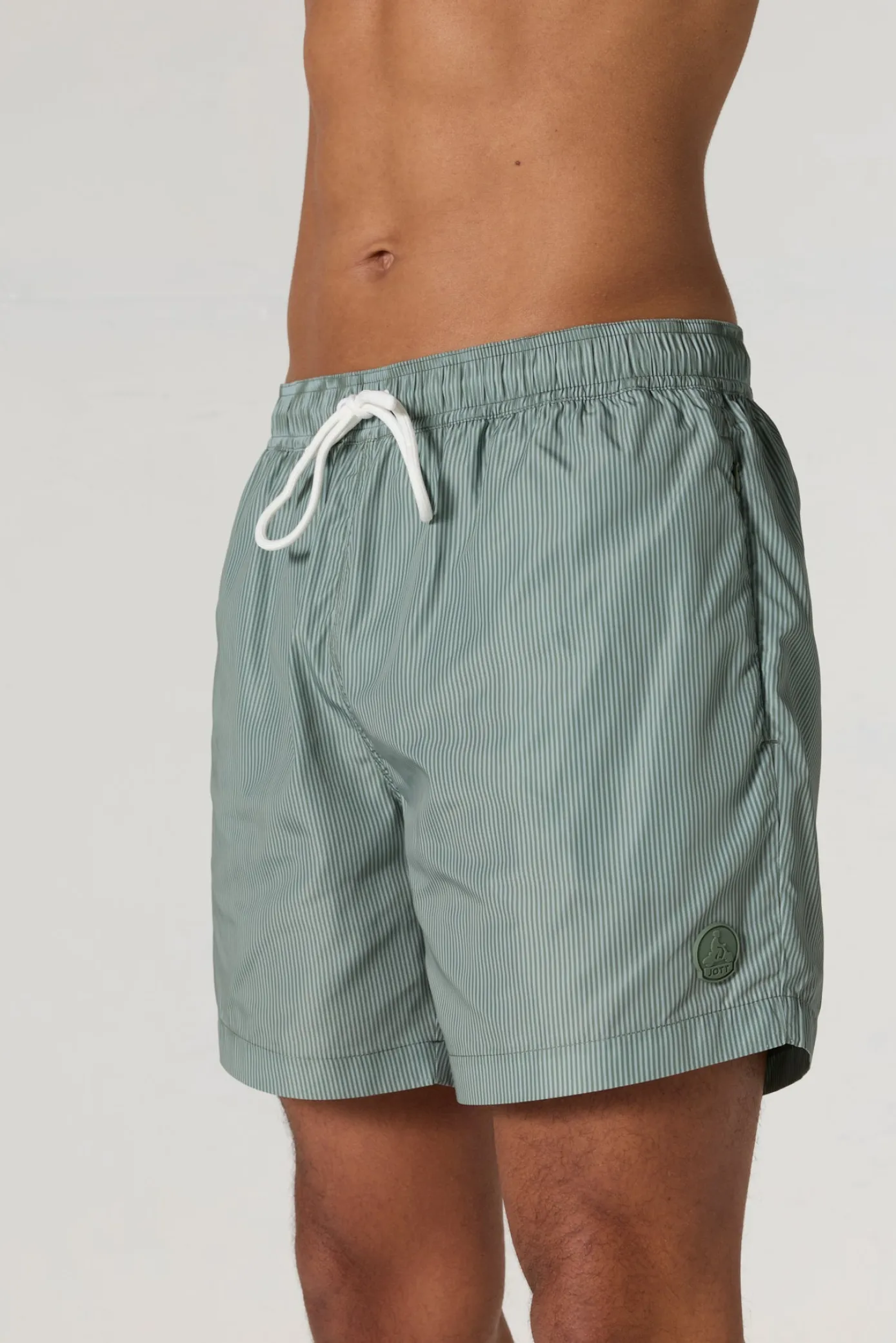 Maillot de bain Vert sauge rayé Ian stripe