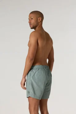 Maillot de bain Vert sauge rayé Ian stripe