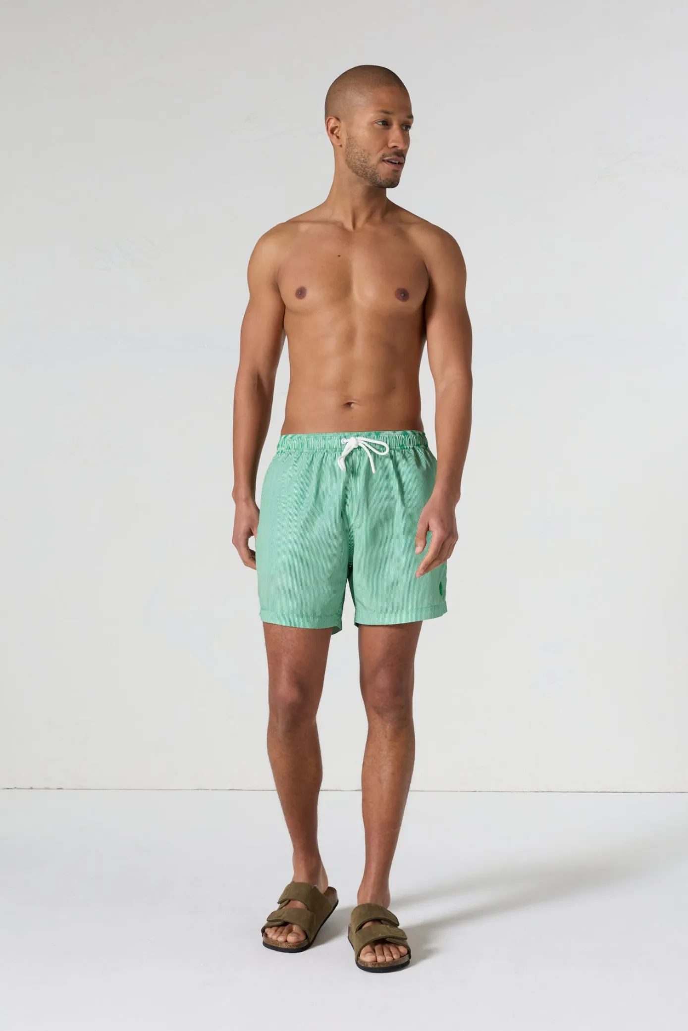 Maillot de bain Vert tropical rayé Ian stripe