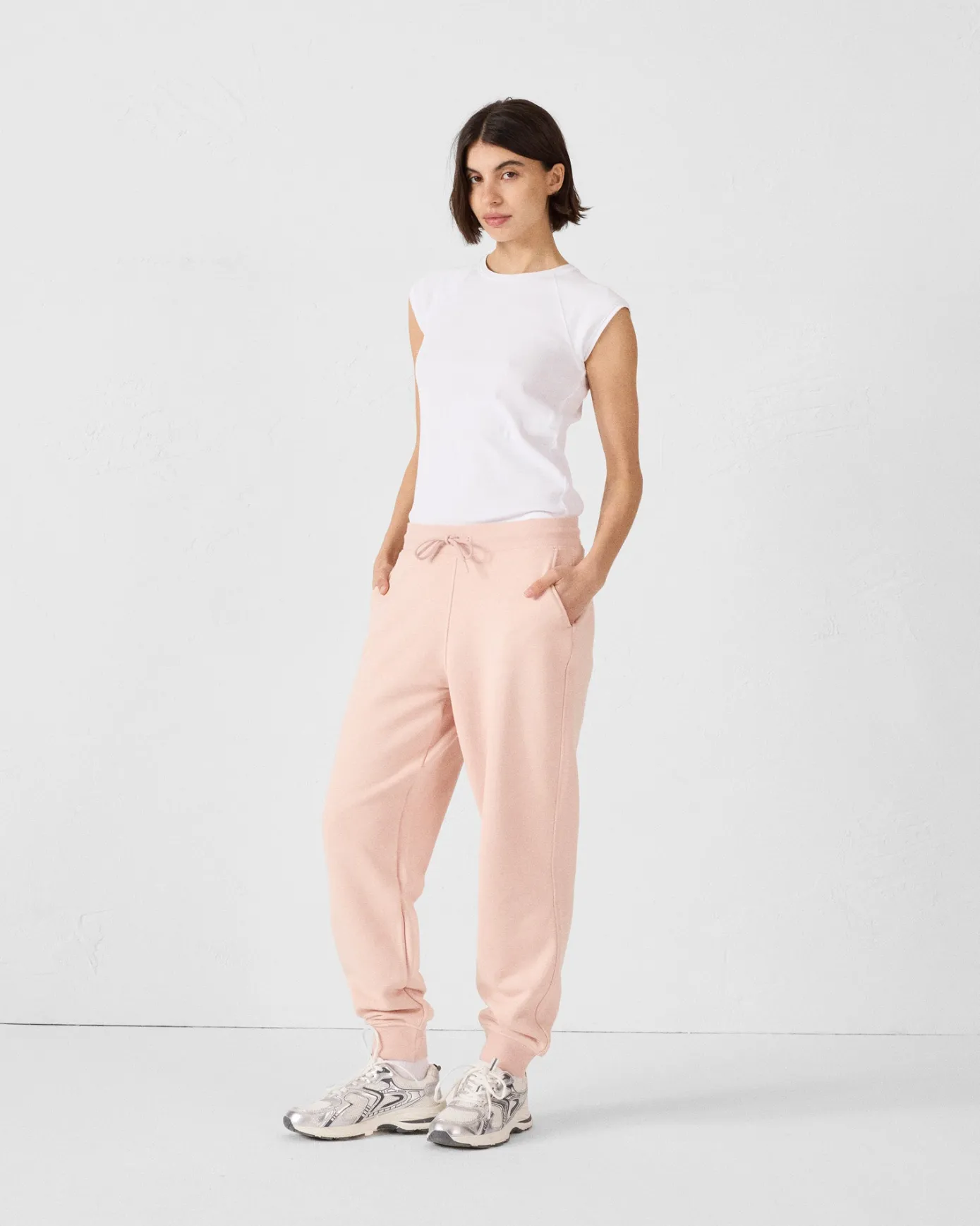 Pantalon de sport en coton Pêche clair Iris