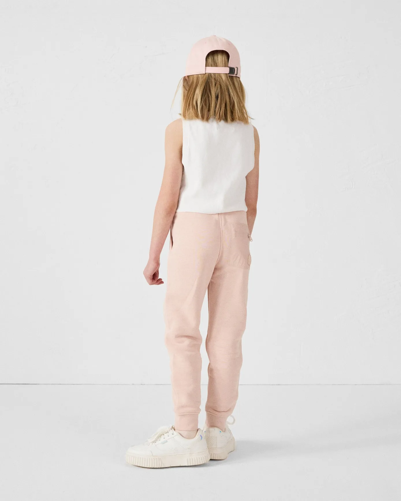 Pantalon de sport enfant en coton Pêche clair Matchu 2.0