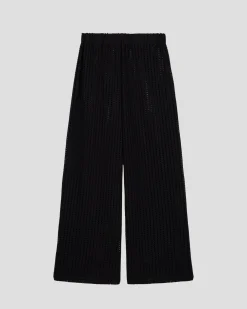Pantalon en maille de coton Noir Virginia