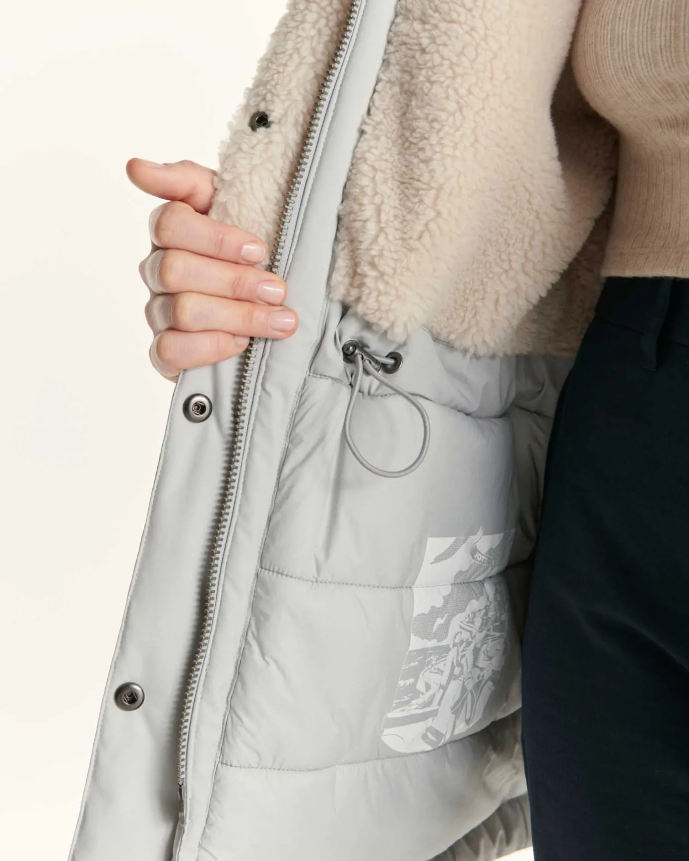 Parka Grand Froid à capuche Gris acier Taiga