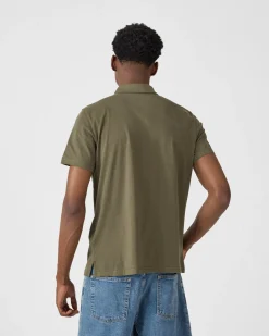 Polo en coton biologique Army Lavan