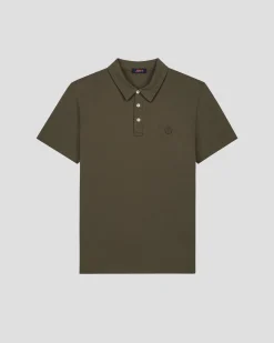 Polo en coton biologique Army Lavan