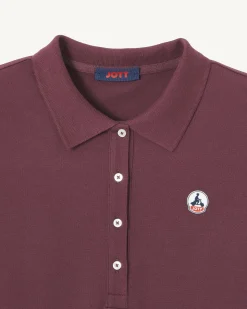 Polo en coton biologique Aubergine Franca