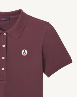 Polo en coton biologique Aubergine Franca