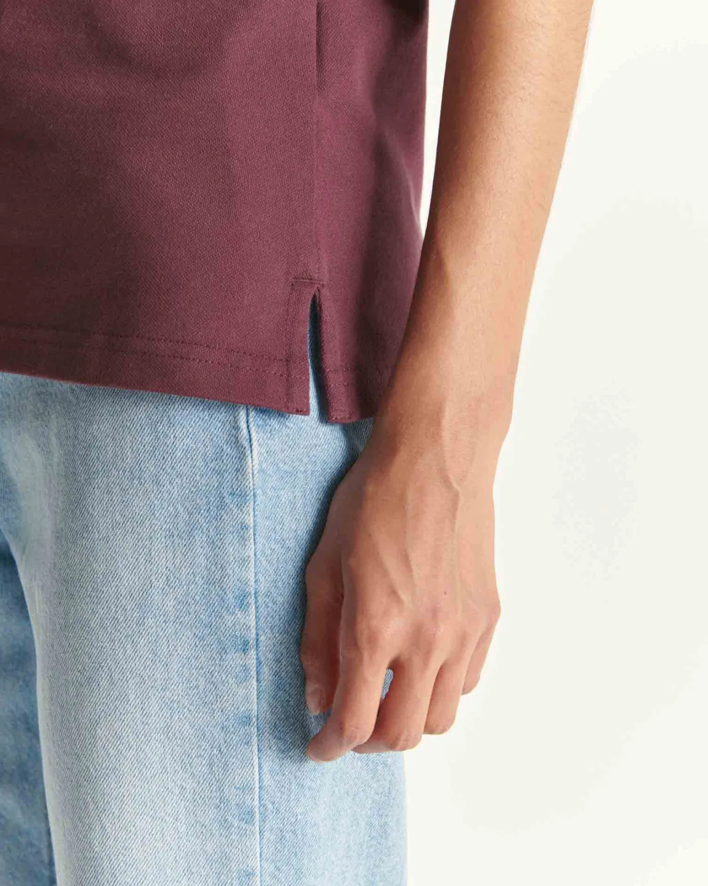 Polo en coton biologique Aubergine Franca