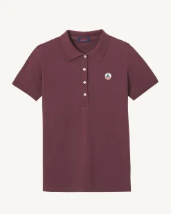 Polo en coton biologique Aubergine Franca