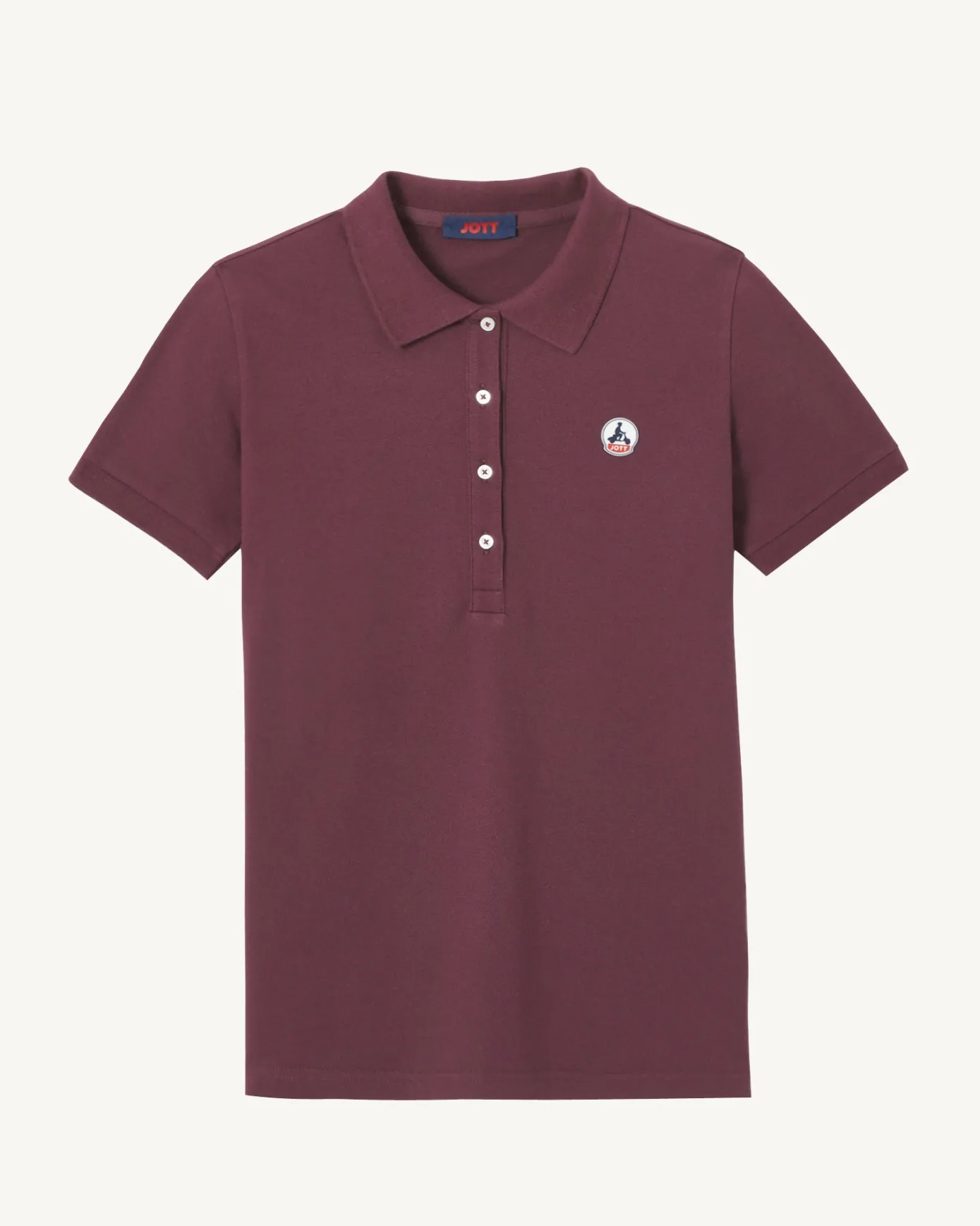 Polo en coton biologique Aubergine Franca