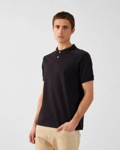 Polo en coton Noir Alvaro